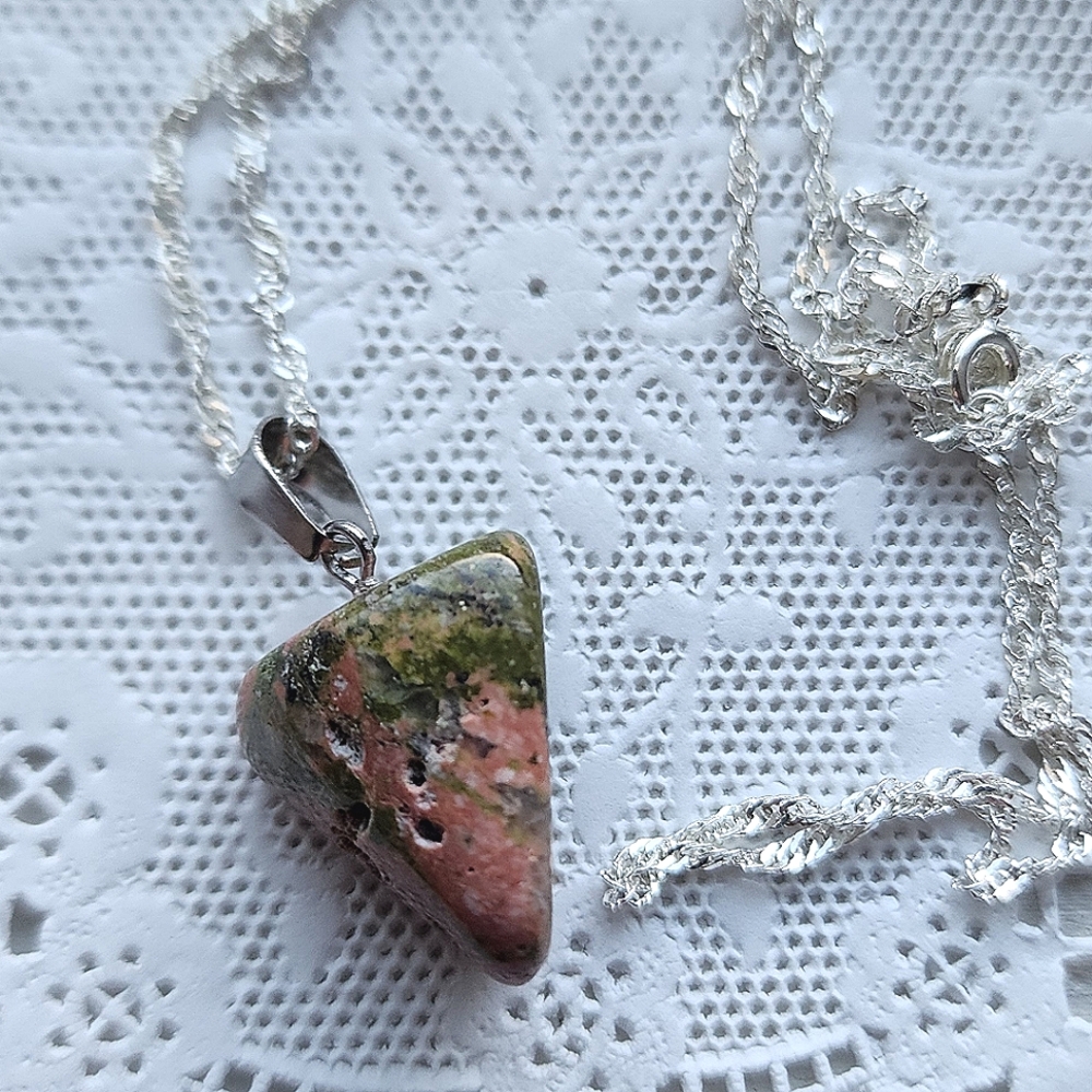 Sterling Silver Stone Necklace